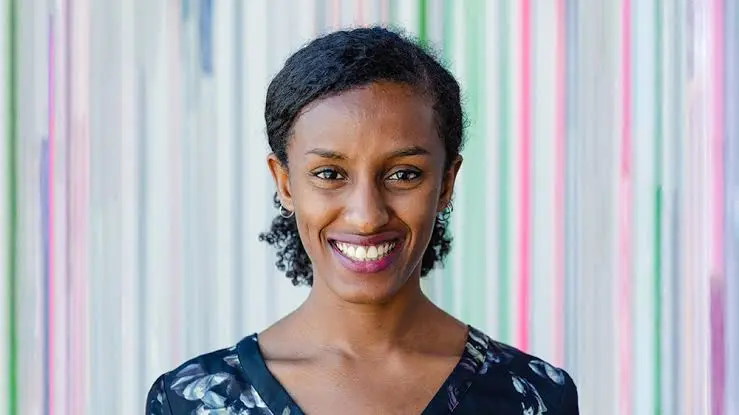 Dr. Rediet Abebe presenting research on artificial intelligence and inequality